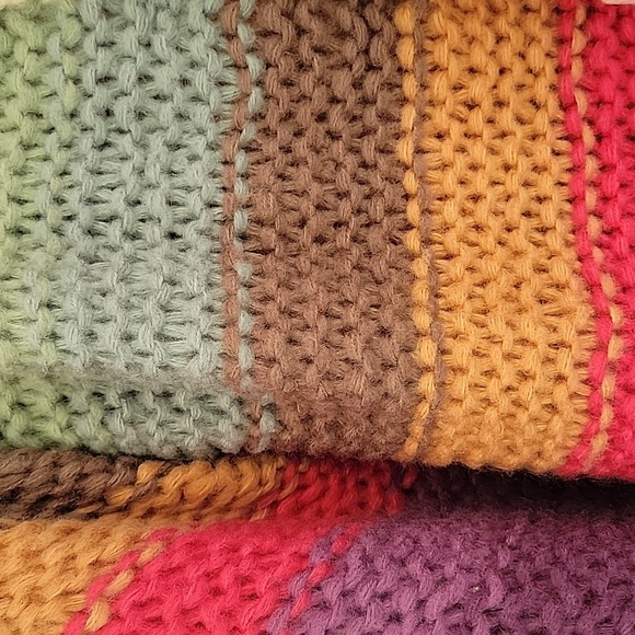 💗 THE PORTER COLLECTIVE Enya Cardigan Stripe Sweater Pockets Multi-Color OS New - Picture 7 of 12